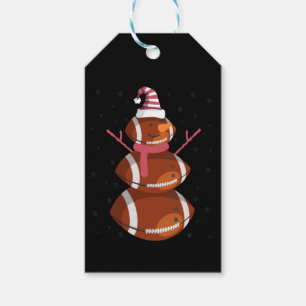 Funny Football Rugby Snowman Weihnachten Neues Jah Geschenkanhänger