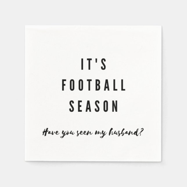Funny Football Saison Husband Super Bowl  Serviette (Vorderseite)