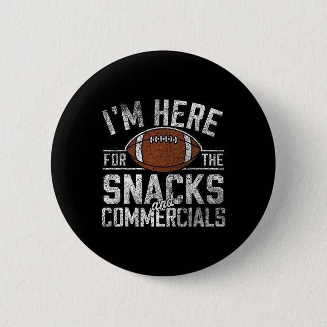 Funny Football Snacks und Werbegeschenke für mich Button (Vorderseite)