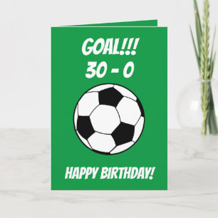 Funny Football Soccer Green Son 30th Birthday Karte
