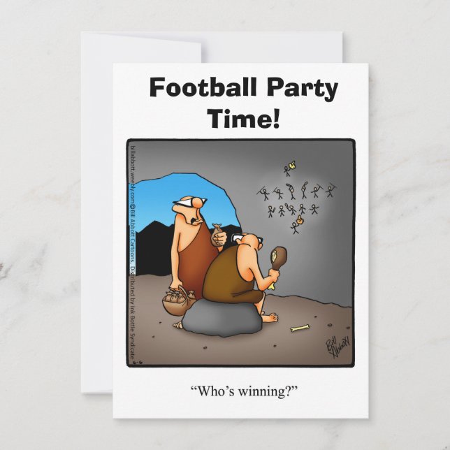 Funny Football Spaß Party Einladung (Vorderseite)