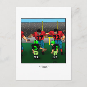 Funny Football Spieler Postcard Postkarte