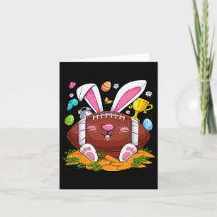 Funny Football und Bunny Face Eggs Happy Easter Da Karte