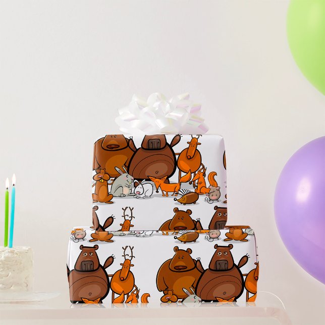 Funny Forest Animals Geschenkpapier (Von Creator hochgeladen)