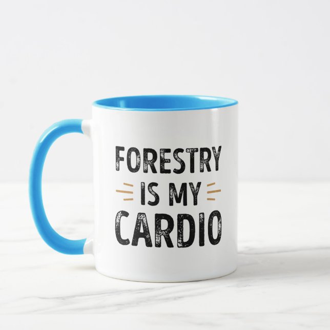 Funny Forestry is my Cardio - forest Gift Tasse (Links)