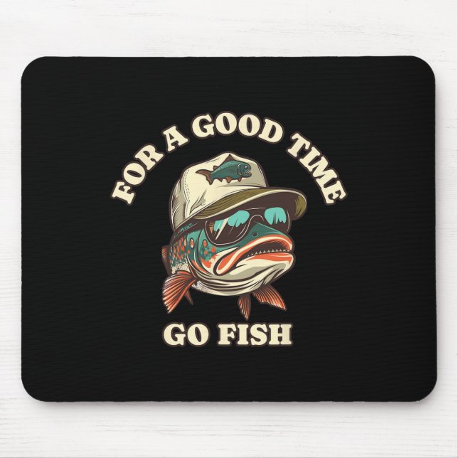 Funny Foreut Fisherman Fishing Gutes Time Joke Mousepad (Vorne)