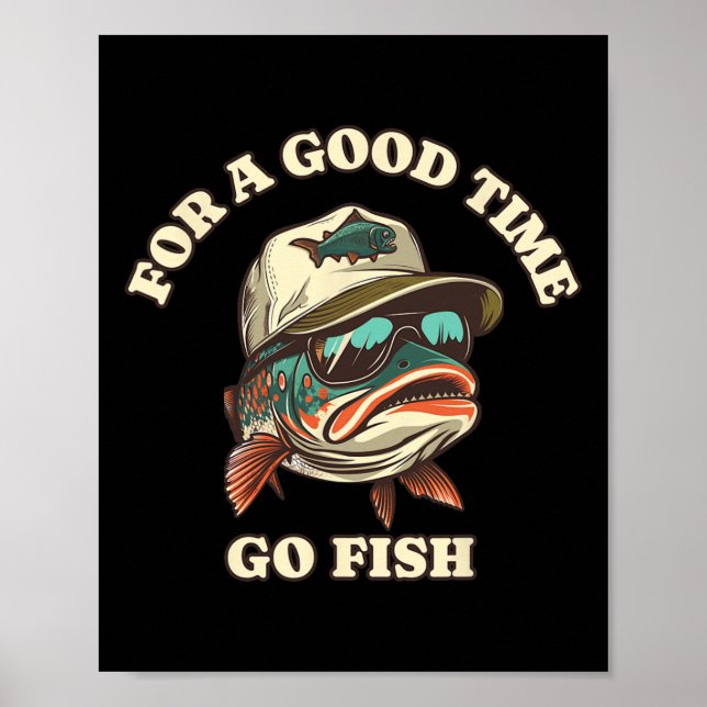 Funny Foreut Fisherman Fishing Gutes Time Joke Poster (Vorne)