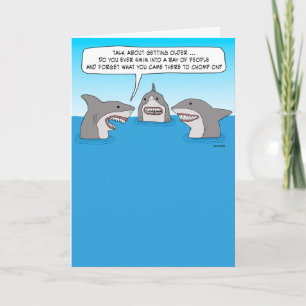 Funny Forgetful Shark Birthday Karte