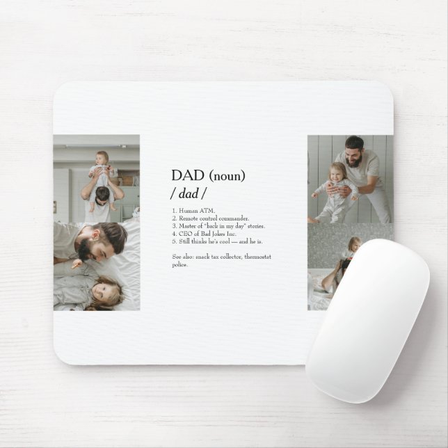 Funny Foto Collage Mousepad mit Vater Definitionen (Mit Mouse)