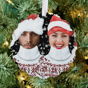 Funny Foto Custom Personalisiert Ornament Karte