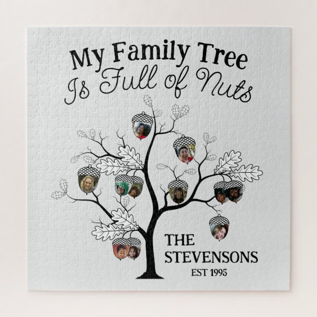 Funny Foto Familienbaum ist voll von Nuts Weihnach Puzzle (Vertikal)