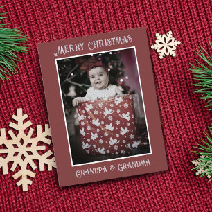 Funny Foto Frohe Weihnachten Opa Oma Postkarte