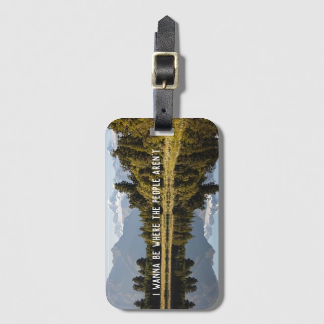 Funny Foto Geschenk mit Reiseangebot Gepäckanhänger (Vorderseite Vertikal)