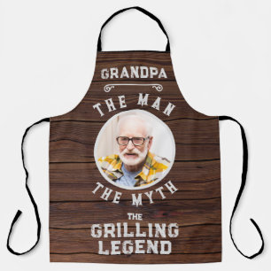Funny Foto Grandpa Man Myth Grilling Legende Schürze