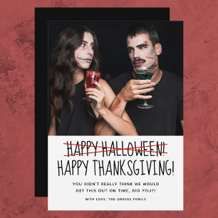 Funny Foto Happy Halloween Card