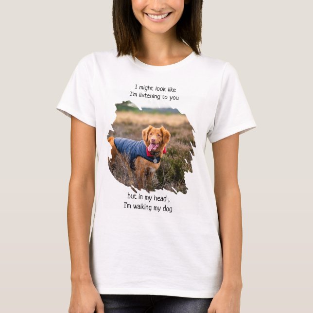 Funny Foto Hund Mama T-Shirt (Vorderseite)