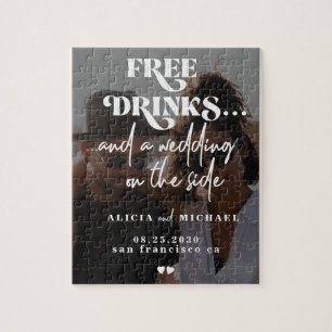 Funny Foto Moderne Hochzeit retten das Datum Puzzle