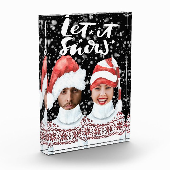 Funny Foto Personalisiert Weihnachten Let It Snow (Links)