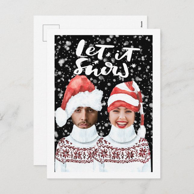 Funny Foto Personalisiert Weihnachten Let It Snow (Vorne/Hinten)