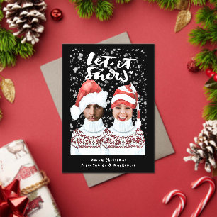 Funny Foto Personalisiert Weihnachten Let It Snow Acryleinladungen