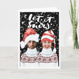 Funny Foto Personalisiert Weihnachten Let It Snow Karte