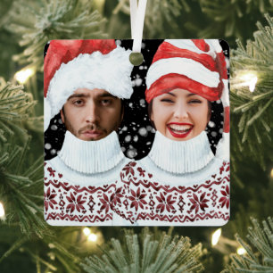 Funny Foto Personalisiert Weihnachten Ornament Aus Metall