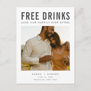 Funny Foto QR Code Hochzeit speichern Sie das Datu Ankündigungspostkarte