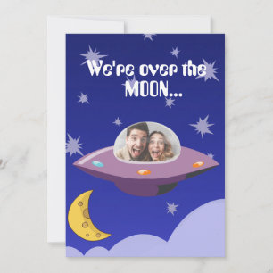Funny Foto Raumschiff Wir sind über dem Mond und R Save The Date