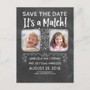 Funny Foto Save the Date - Es ist ein Match Ankündigungspostkarte