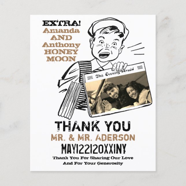 Funny Foto vielen Dank Flyer (Vorne)