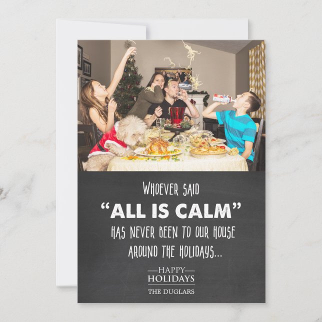 Funny Foto Weihnachts Weihnachtsfeiertag Grußkarte (Vorderseite)