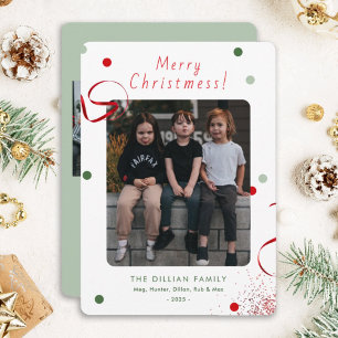 Funny Foto Weihnachtskarte Fröhliche Christmess Feiertagskarte