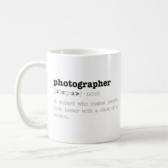 Funny Fotograf Tasse (Links)