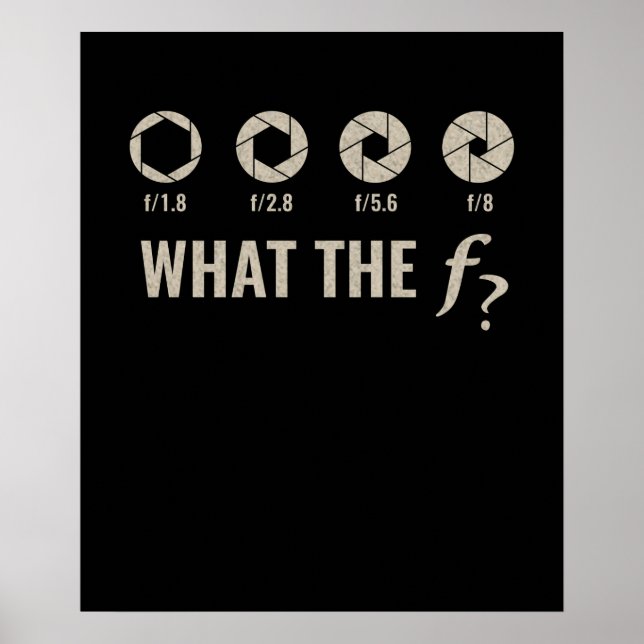 Funny Fotografy - Aperture F-Stops Poster (Vorne)