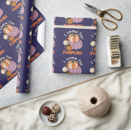 Funny Four Pumpkins Fall Geschenkpapier