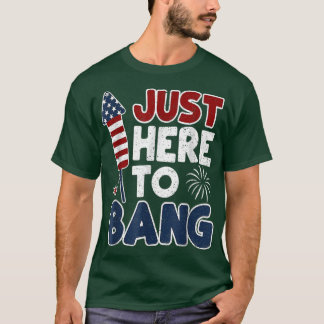 Funny Fourth of July  4th of July Im Just Here To  T-Shirt