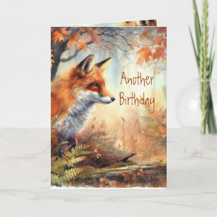 Funny Fox Birthday Tierwelt Natur Karte
