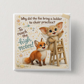Funny Fox Dad Joke Button