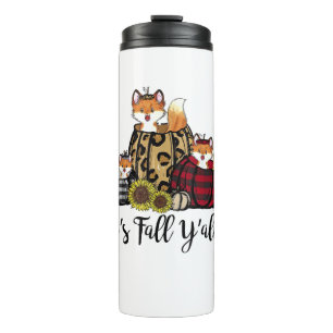 Funny Fox Es ist Herbst Y'all Erntedank Tierische Thermosbecher