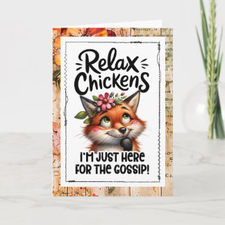 Funny Fox In The Hen House Humor Card Karte