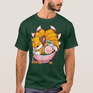 Funny Fox Ramen Japanese Noodles Cute Kawaii T-Shirt