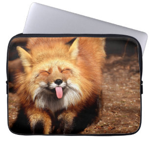 Funny Fox Sticken Es ist Zunge-Out Laptopschutzhülle