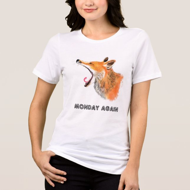 Funny Fox T - Shirt mit Text - Anpassbar (Vorderseite)