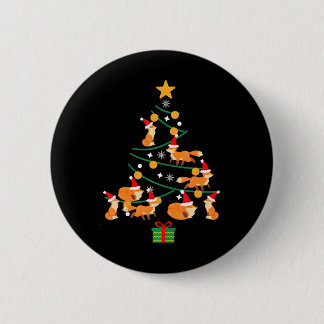 Funny Fox Weihnachtsbaum Xmas Foxs Tree Weihnachts Button