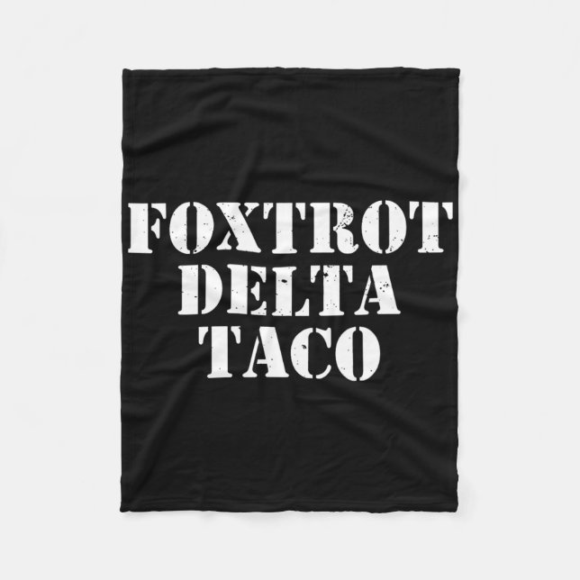 Funny Foxtrot Delta Fleecedecke (Vorderseite)