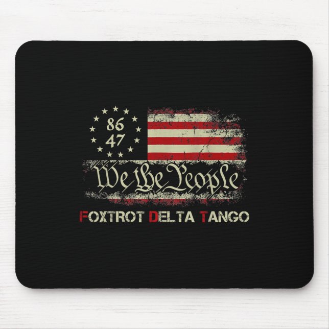 Funny Foxtrots Delta Tangos Wir Menschen USA Mousepad (Vorne)