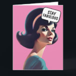 FUNNY FRAMAN FRIEND BIRTHDAY FRIEND CARD KARTE<br><div class="desc">BLEIBE FABULOUS RETRO FRAU GEBURTSTAGSKARTE</div>