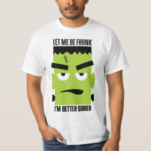 Funny Frankenstein Face für Sober Halloween T-Shirt