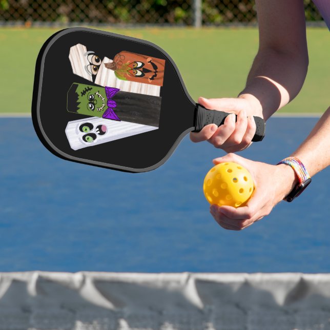Funny Frankenstein Ghost Pumpkin Invisible Man Pickleball Schläger (InSitu)