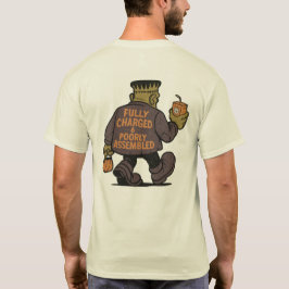 Funny Frankenstein Halloween Cartoon Design T-Shirt